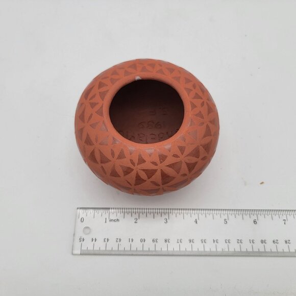 Hubert Candelario San Felipe Pueblo Pottery Pot 1989 - Picture 4 of 5